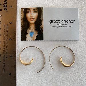 Grace Anchor Spiral Earrings